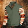 Men's Western Hoodie Long Sleeve Pullover with Print