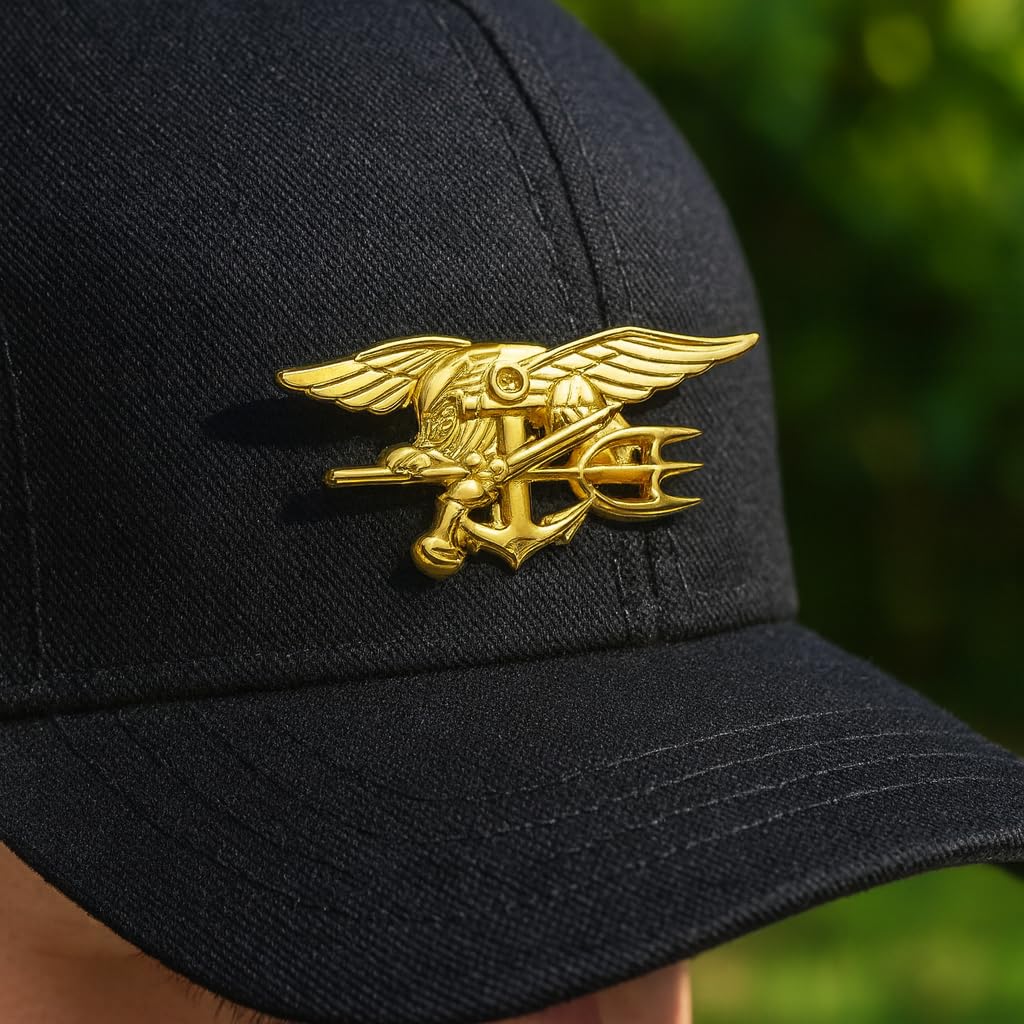 Don Flyee Replica Navy SEALs Pin Badge with Military Butterfly C0008 Clutch, Alloy,