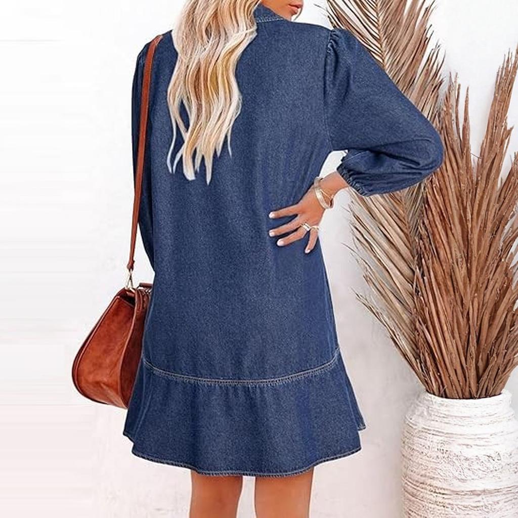 Kadın Modası Bol V Yaka Elbise