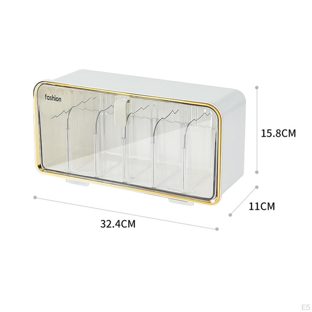 Storage Box Transparent Wall Hanging Accessories Versatile Waterproof with Adjustable Compartment