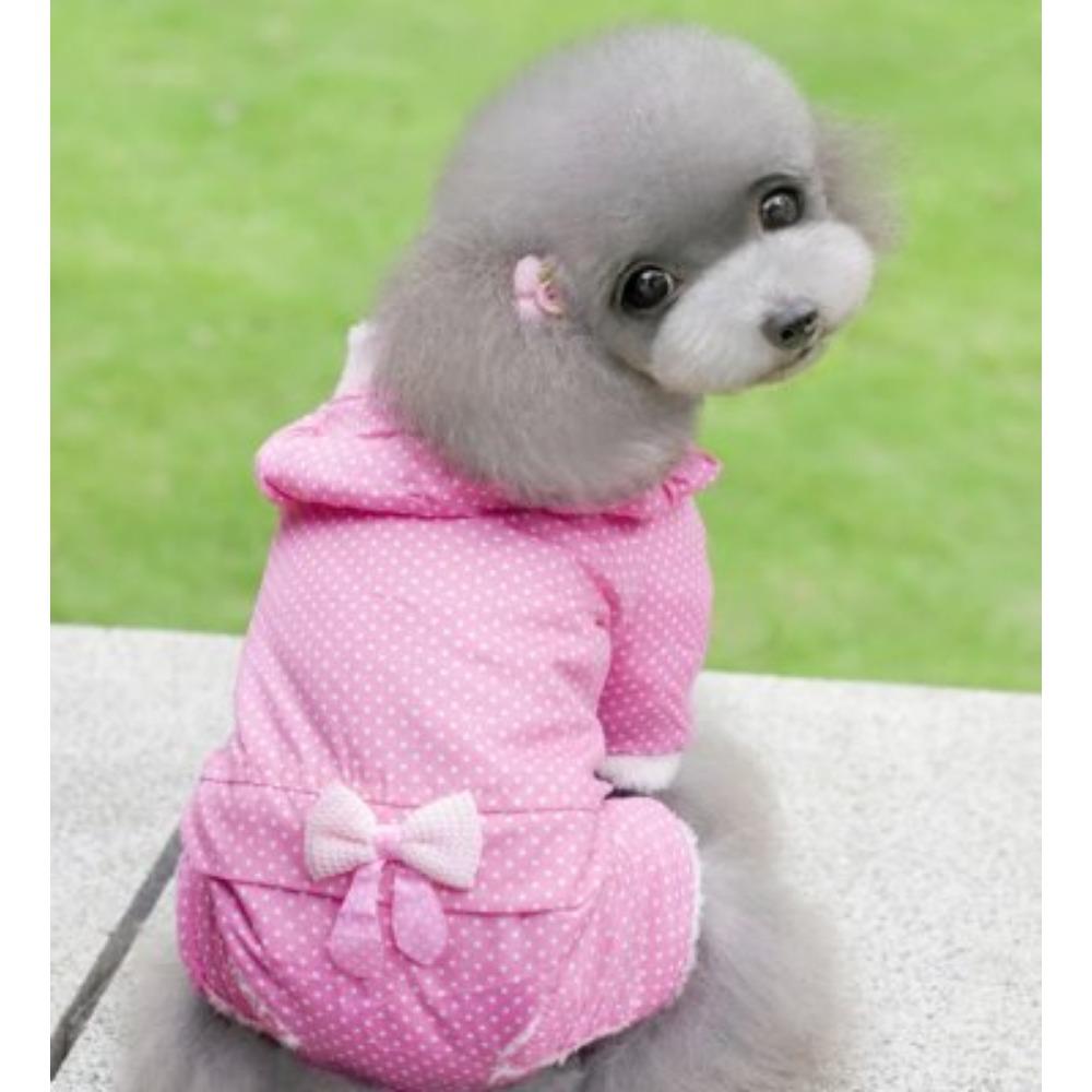 Pet dog dog clothes cat autumn and winter four-legged cotton-padded coat