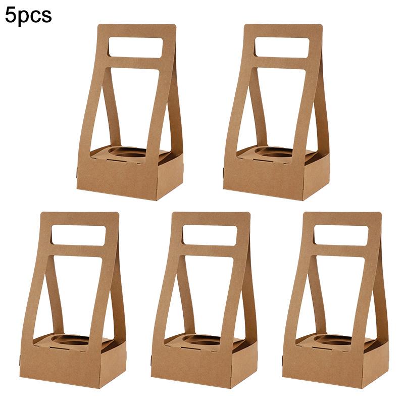 3/5Pcs Handheld Flower Box Kraft Paper Rose Flower Bouquet Basket Wedding Birthday Party Gift Wrap Packaging Box Home Decoration