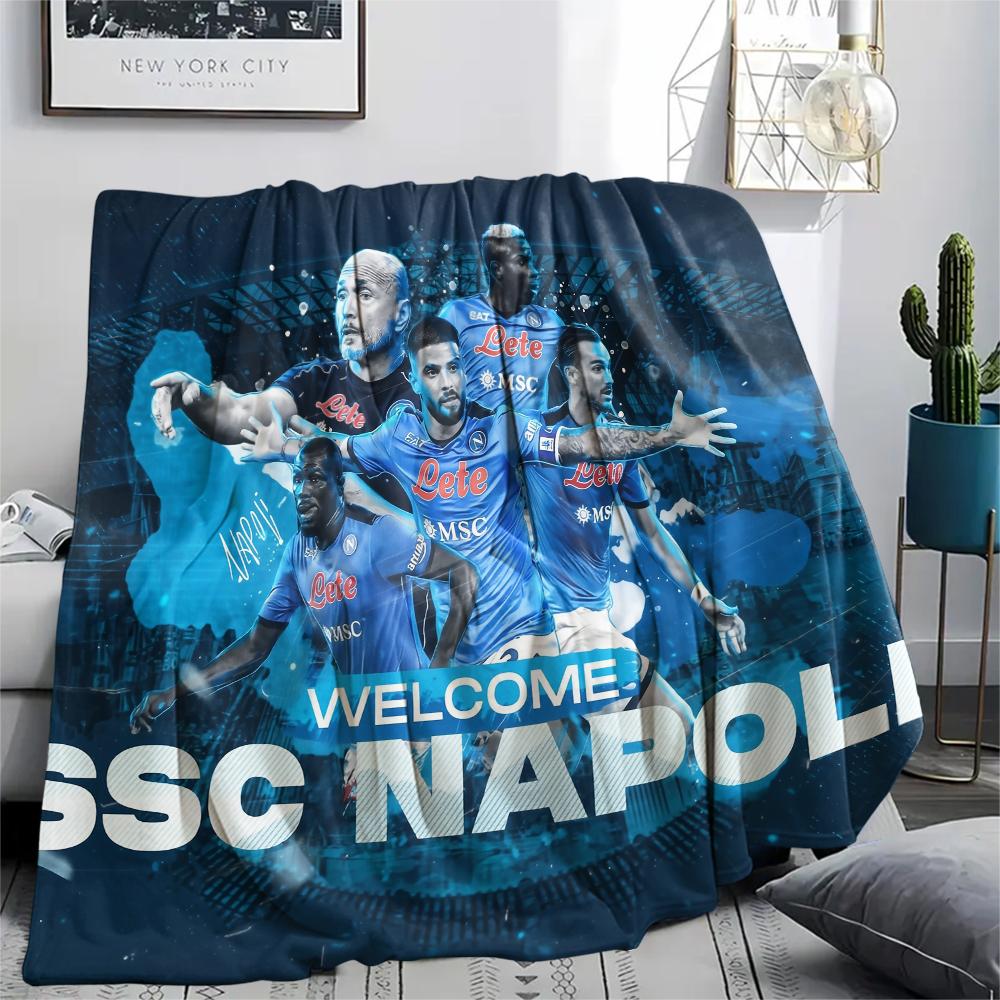 Napoli Football Team,pattern Flannel Blanket, High quality Comfortable for All Seasons, Home Decor, Warmth and Comfort, Perfect for Gifts.