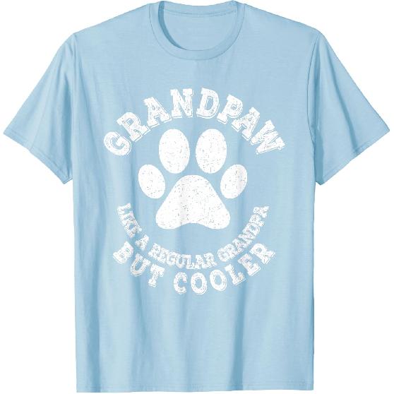 Grandpaw Dog Grandpa Grandfather Funny Vintage Grand Paw Men T-Shirt