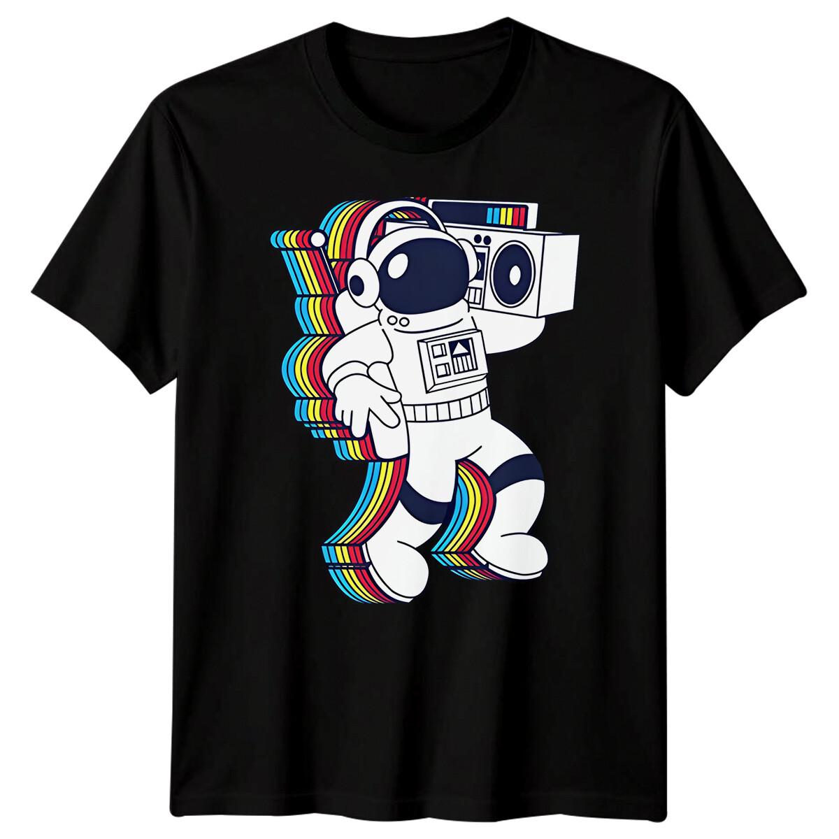 Ретро Бумбокс Астронавта Космос Мужская Футболка S