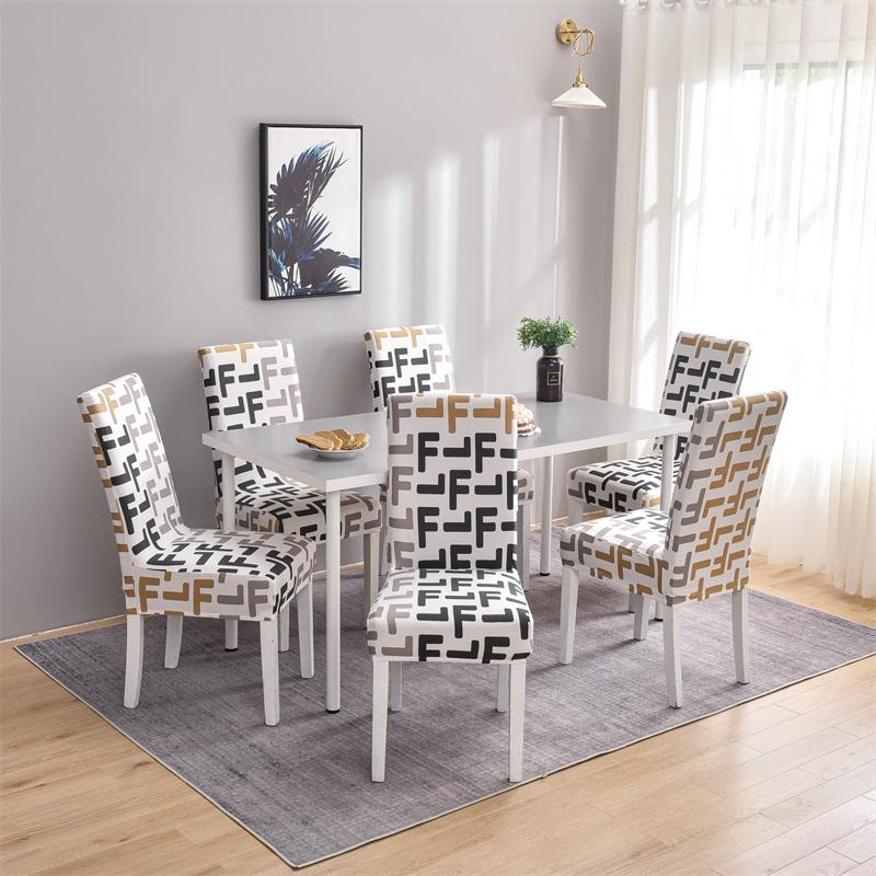 1PC Geometrische Spandex Stuhlhussen Stretch Esszimmer Sitzbezug Elastische Stuhl Schutzhülle für Restaurant Hochzeit Bankett