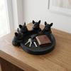 3D Printed Dog Figurine Cute Animal Statue Creative Art Ornament for Bookshelf Mantel Stylish Jewelry Organizer
