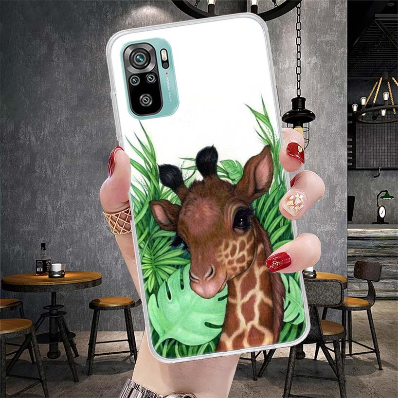Cute Cartoon Giraffe Animal Soft Phone Case For Xiaomi Redmi Note 15 14 14S 13 12 Pro Plus 12S 11 11S 11E 10 10S 11T 5G Fundas C