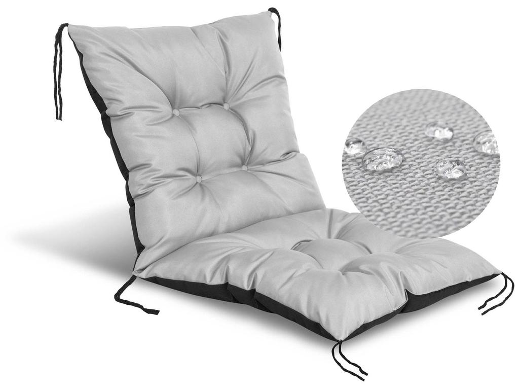 Polštář na zahradní židli, voděodolný, svázaný provázky, 50x50x50 cm, 6 BAREV