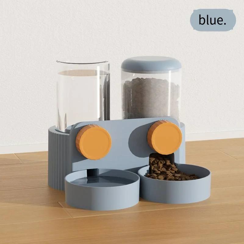 

1 шт. Подвесная клетка для собаки Автоматическая кормушка Большая вместимость Диспенсер для воды для кошек Автоматическое кормление животных синий