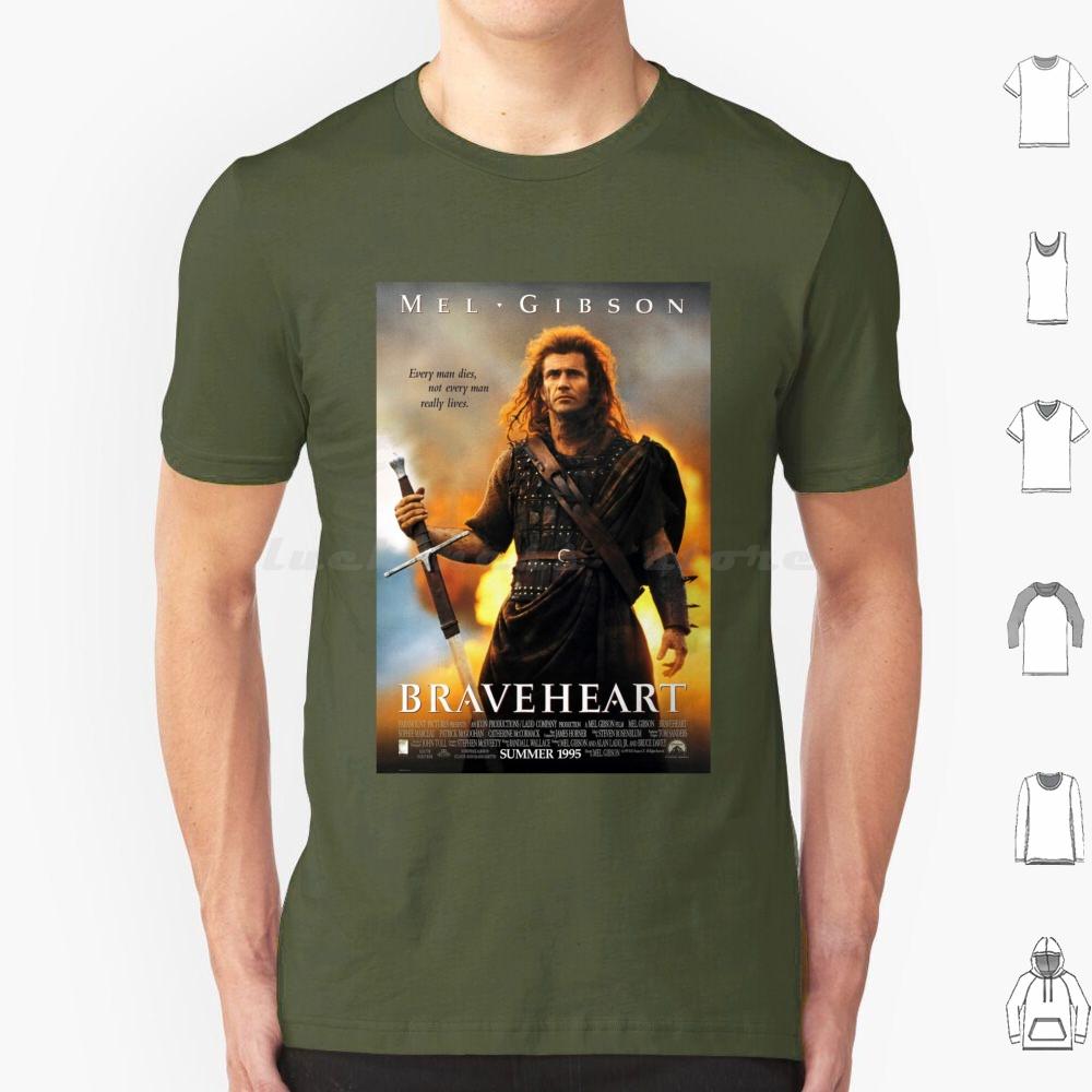 T-shirt Braveheart Cotone Uomo Donna Stampa DIY Wallace Braveheart Mel Scozia Altopiani William Wallace Ogni Uomo Muore