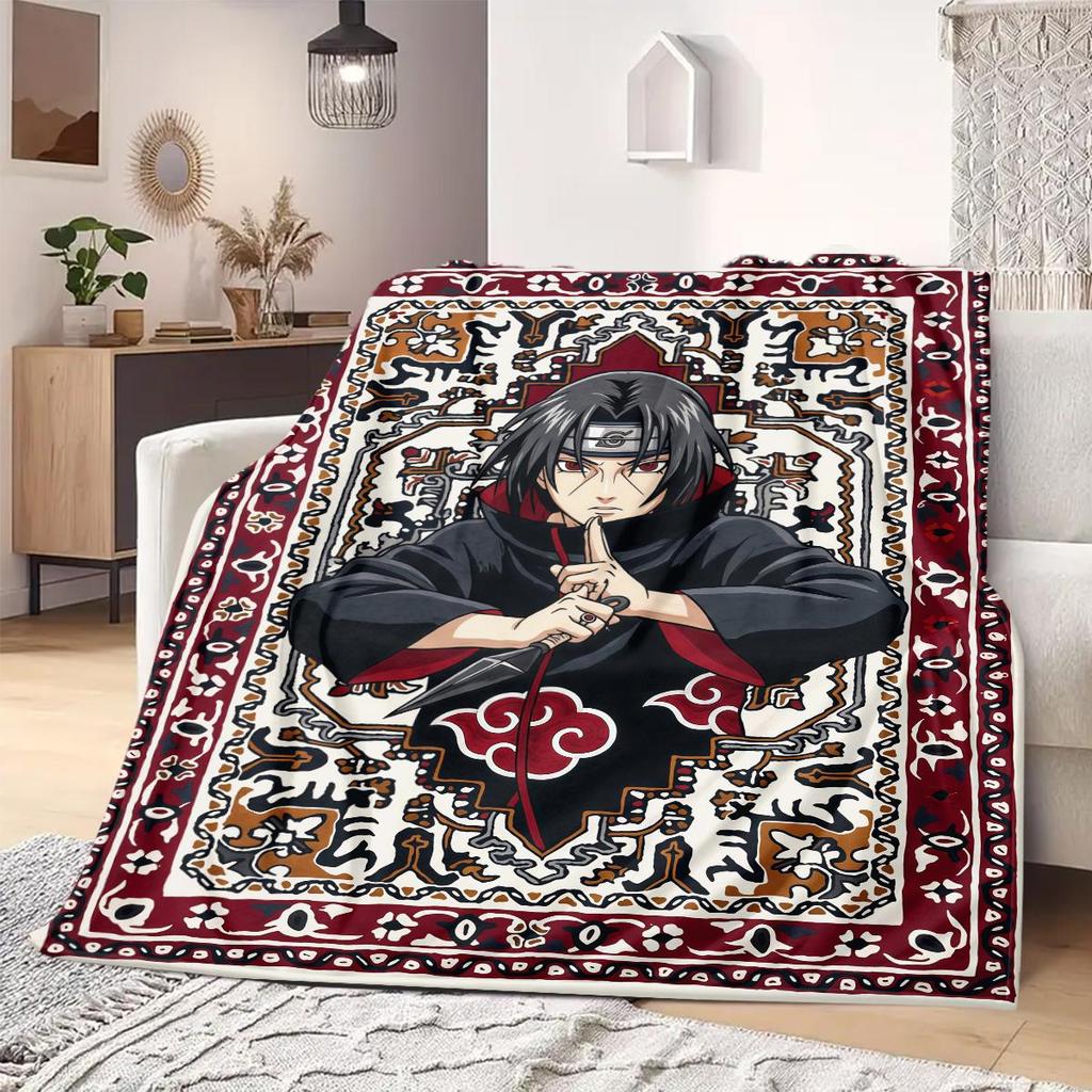 Naruto Anime Print Blanket Warm Comfortable Flannel Blanket Suitable for Bedrooms, Sofas, Beds, Chairs, Picnics, Travel