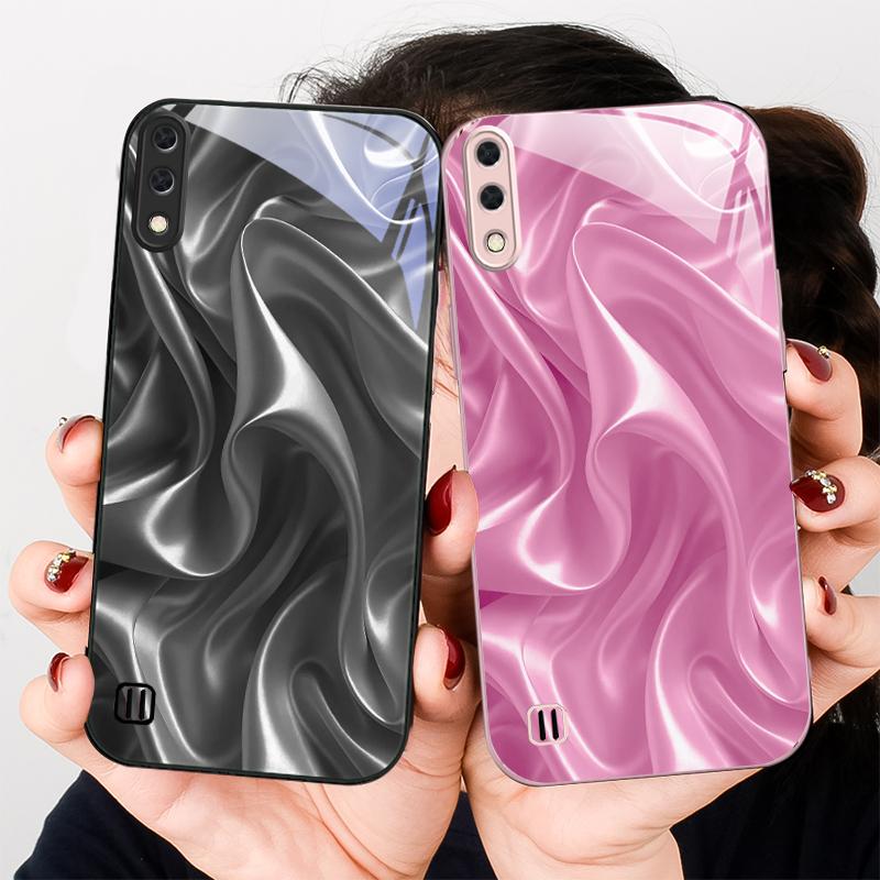 The Golden Silk of Waves For Samsung A01 02 A03 Core 04 05 06 10 12 A13 14 5G 15 16 M02 12 Note 8 9 10 20 Glass Ultra Phone Case