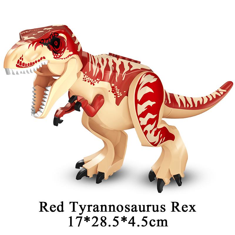 Jurassic Dinosaur World Brutal Raptor T-Rex Triceratops Indominus Rex Model Building Blocks Dino Velociraptor Figure Bricks Toys