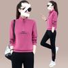 Trendy Two-piece Loose-fitting Crew-neck Hoodie Casual Set Sporty Casual Suit for Ladies Spring/autumn