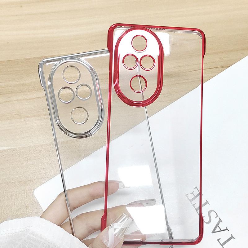 Plating No Borders Transparent Phone Case For Honor 200 Pro 200Pro Electroplated Clear Ultra Thin Clear Hard Back Bumper Cover