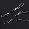 20Pcs High Strength Rotating Fishing Clips,4 #6 #8 #10 #12# Quick Change Swivel Connectors for Freshwater Saltwater Fishing