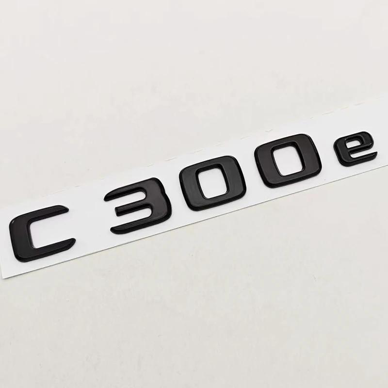 Chrome Black Car Styling Logo C300de Badge Rear Trunk Emblem Sticker Decals For Mercedes Benz C300e C300de W206 Accessories RL1