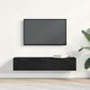 Wall Cabinet Black Oak Look 102 x 30 x 20 cm Engineered Wood