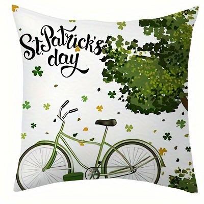 St PatrickS Day LuckyThemed Cushion Covers Pattern Cushion Cover Suitable For Sofa Bedroom Car Pillow Cover