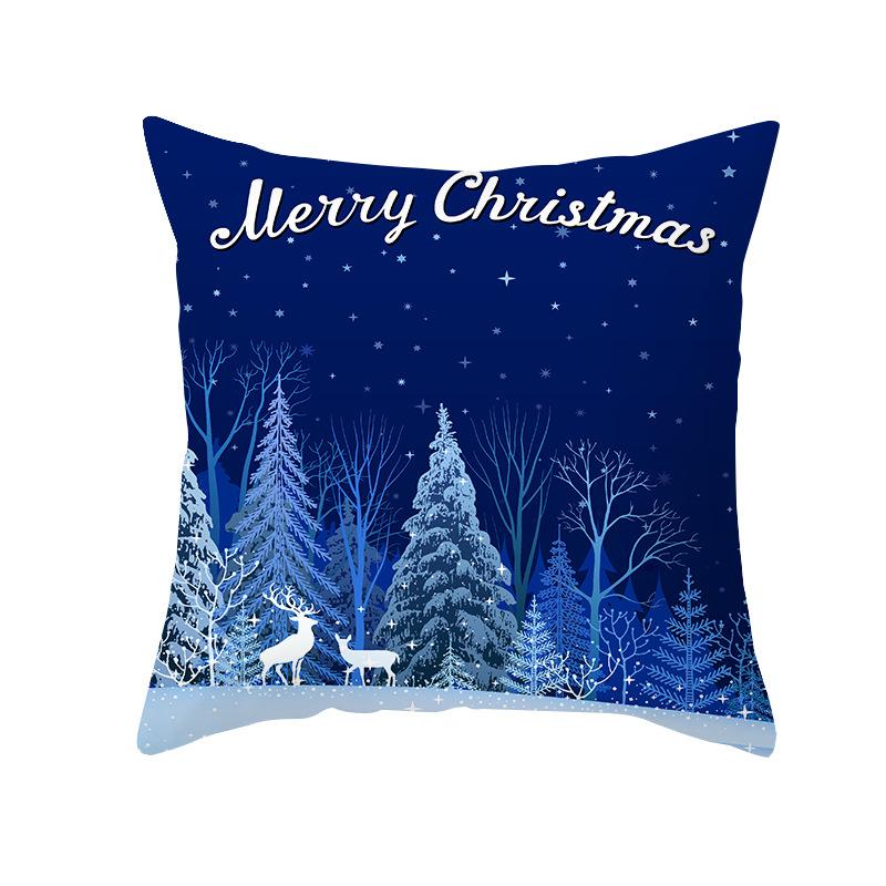 Blue Collection Sofa Car Office Cushion Cover Christmas Decoration Pillowcase Home Decor
