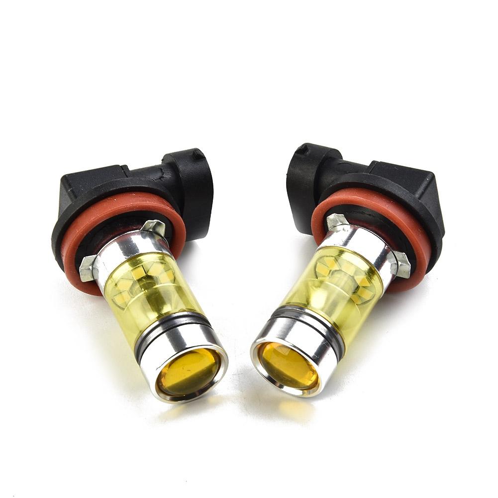 Bulbs Fog Light Yellow 100W 1500LM 2pcs 4300K Accessory