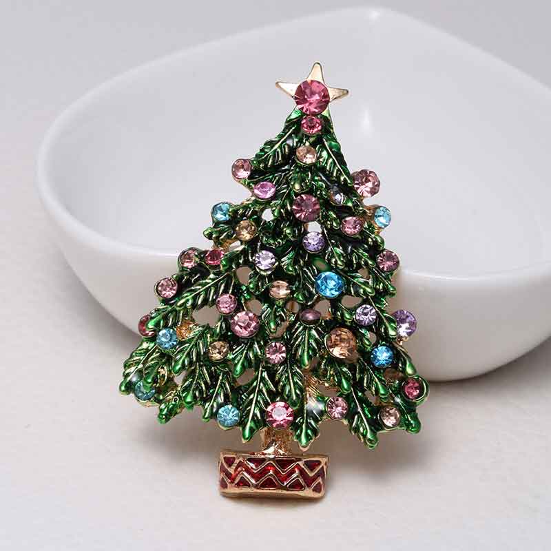 Christmas Limited Edition Christmas Tree Brooch For Women, Versatile Party Decoration Accessories, Exquisite Decorative Brooch Gifts