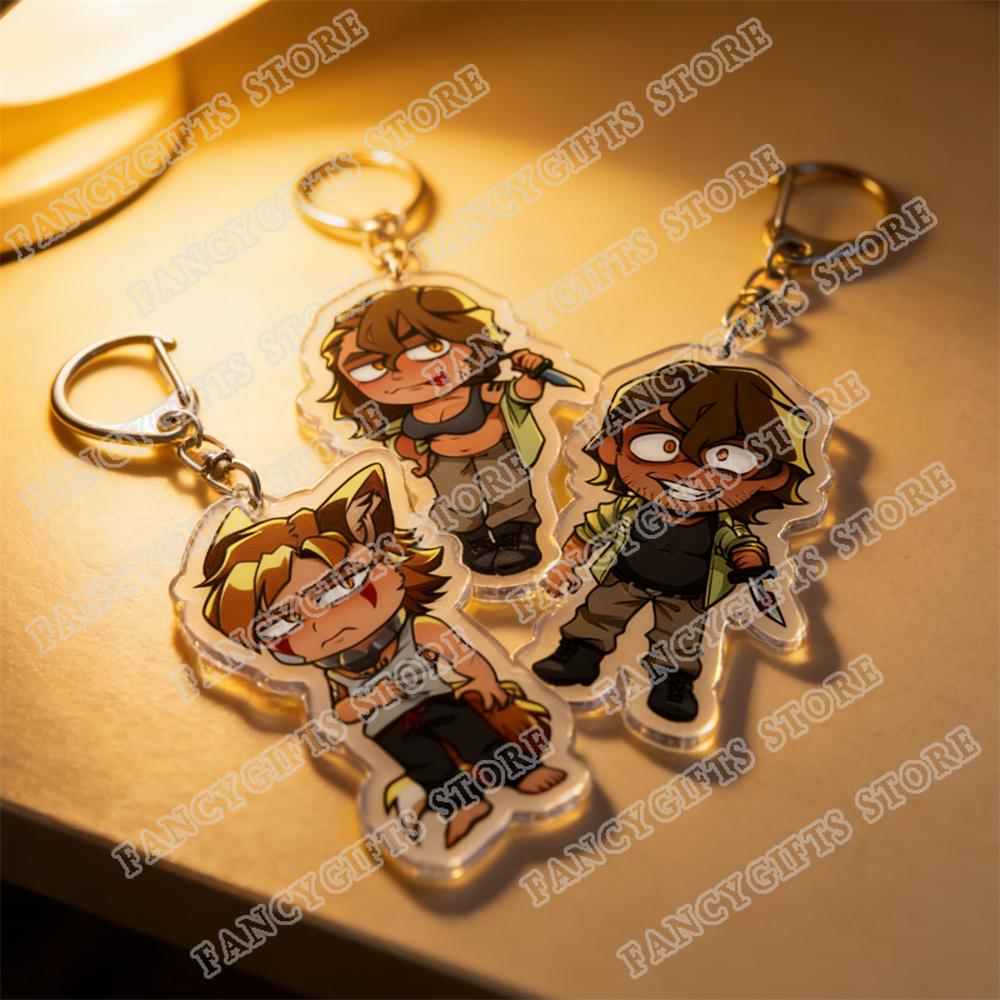 Game YKMET Boyfriend To Death Keychain for Accessories Cute Pet Strade Ren Lawrence Keyring Jewelry Friends Fans Gamers Gifts