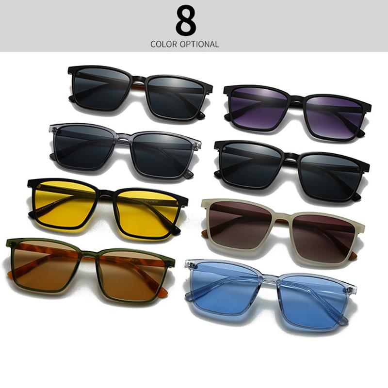  New Fashion Square Sunglasses Women Shades UV400 Green Leopard Retro Rivets Men Trending Sun Glasses Shades UV400