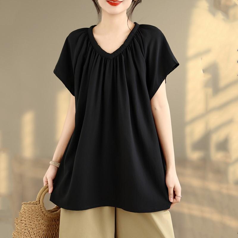 Short Sleeve Oversized Vintage Casual Loose T Shirt Tops Women Summer T-shirt