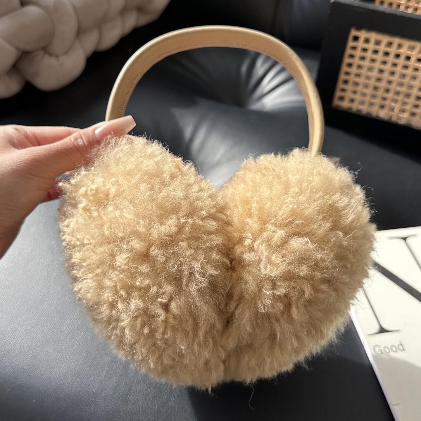 Real Wool Warm Earmuffs Women s High-end Winter Sheepskin Anti-freezing Ear Cover Ear Warm Foldable Ear Bag China