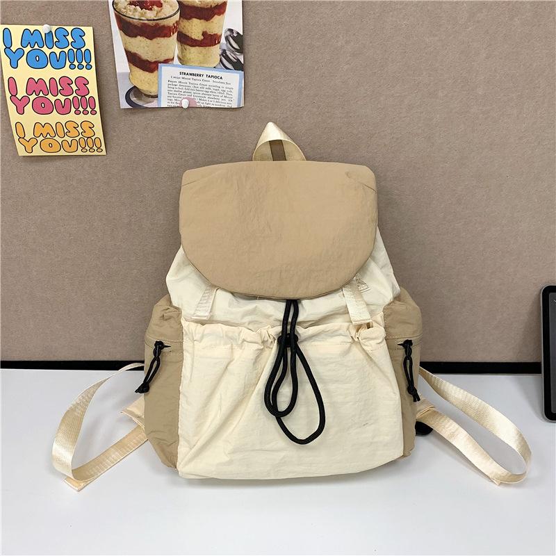 Schoolbag leisure college style student contrasting nylon backpack women's 1011 new fashion large-capacity mountaineering bag