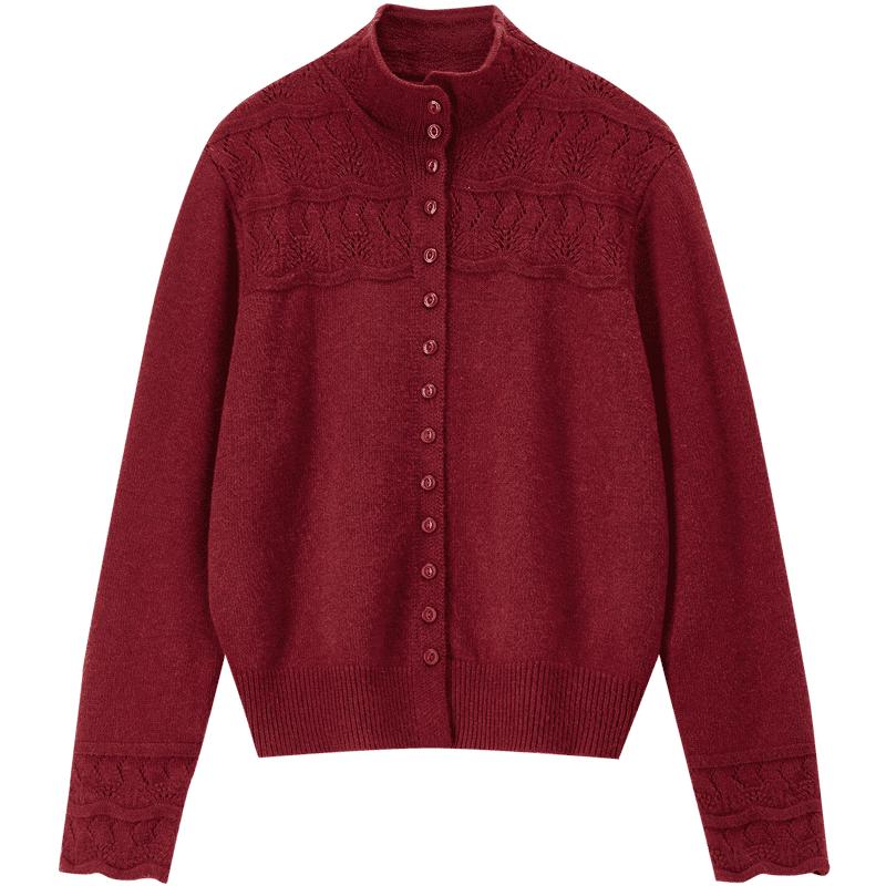 Women s Wool & Rabbit Hair Water Ripple Cardigan M