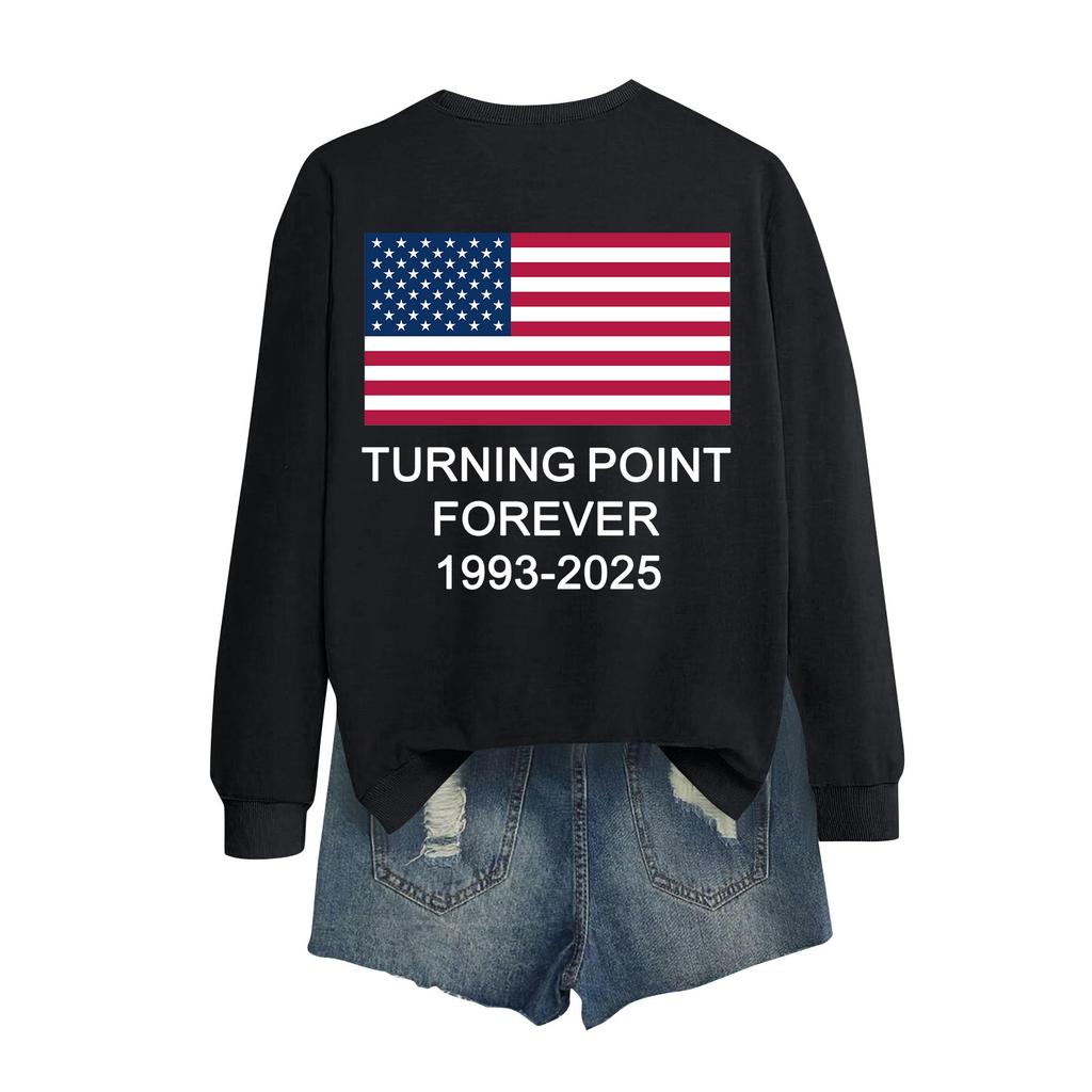 Women's Fashion Casual Long Sleeve Printed Round Neck Sweatshirt Top