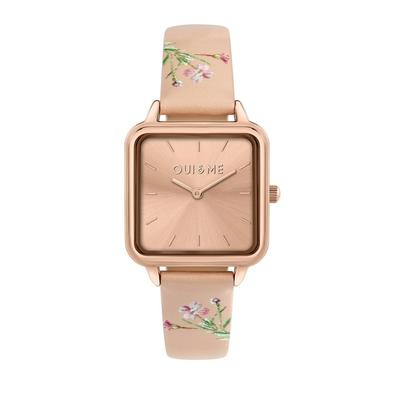 Harmonie Pink Leather Strap Rose Gold Dial Quartz ME010383 Women's Watch