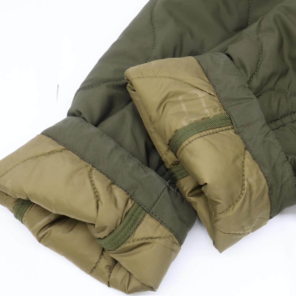 Woolrich WJOU0103BE Khaki Collarless Quilted Padded Coat Coat S khakiUsed