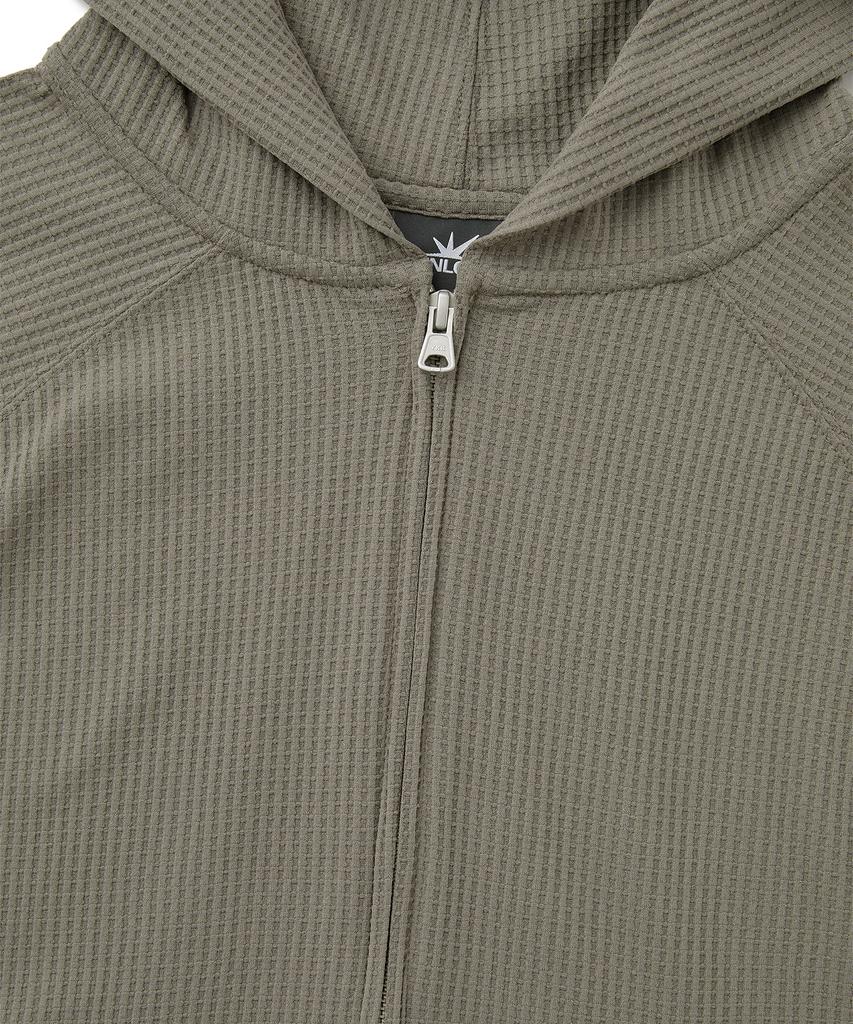 Sunlovetour Aero Waffle Zip Up Hoodie Taupe