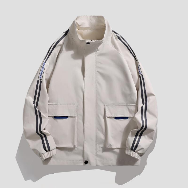 

Весна и осень Повседневная куртка Куртка Мужская спортивная кардиган Длинный рукав Тренч Пальто Классика Три бара Мужская мода 4XL хаки