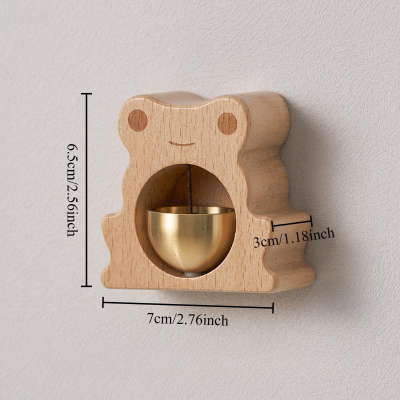 Wooden Magnetic Windbell Home Hanging Door Ornament Crafts Beige Brown Door Bell Wall Bohemian Decor Outdoor Ornaments Decor