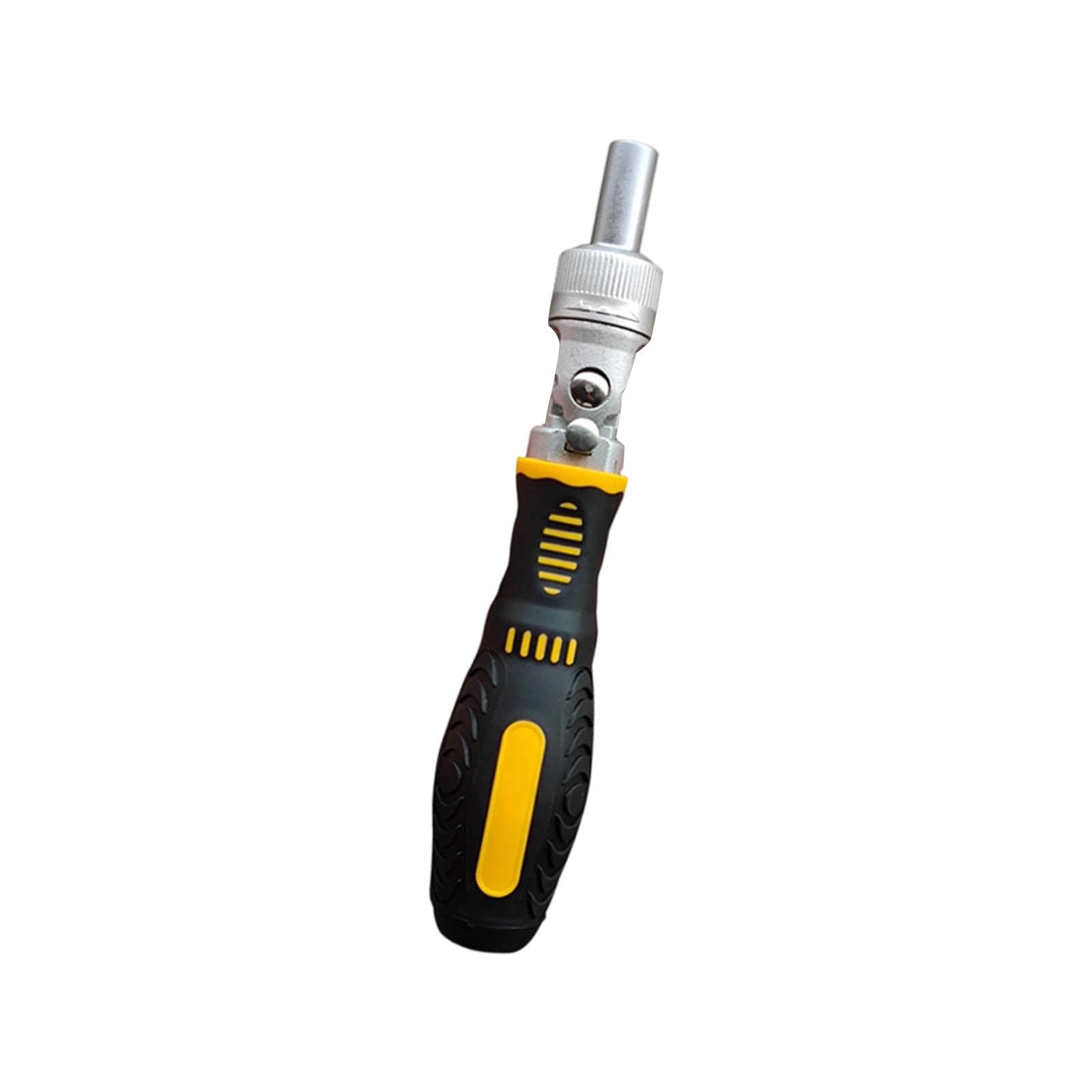 Professional Ratcheting Screwdriver with Bidirectional 72 Tooth Gear Magnetic Connection and Solid Steel