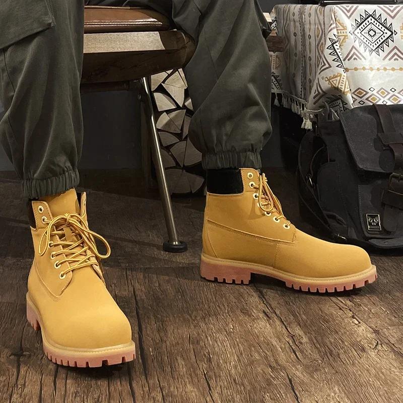 Handmade Boots Men Work Shoes Men's Shoe High Heel Ankle Boots Dress Booty Man Brown Boot Casual Sneakers Free Delivery Shoes