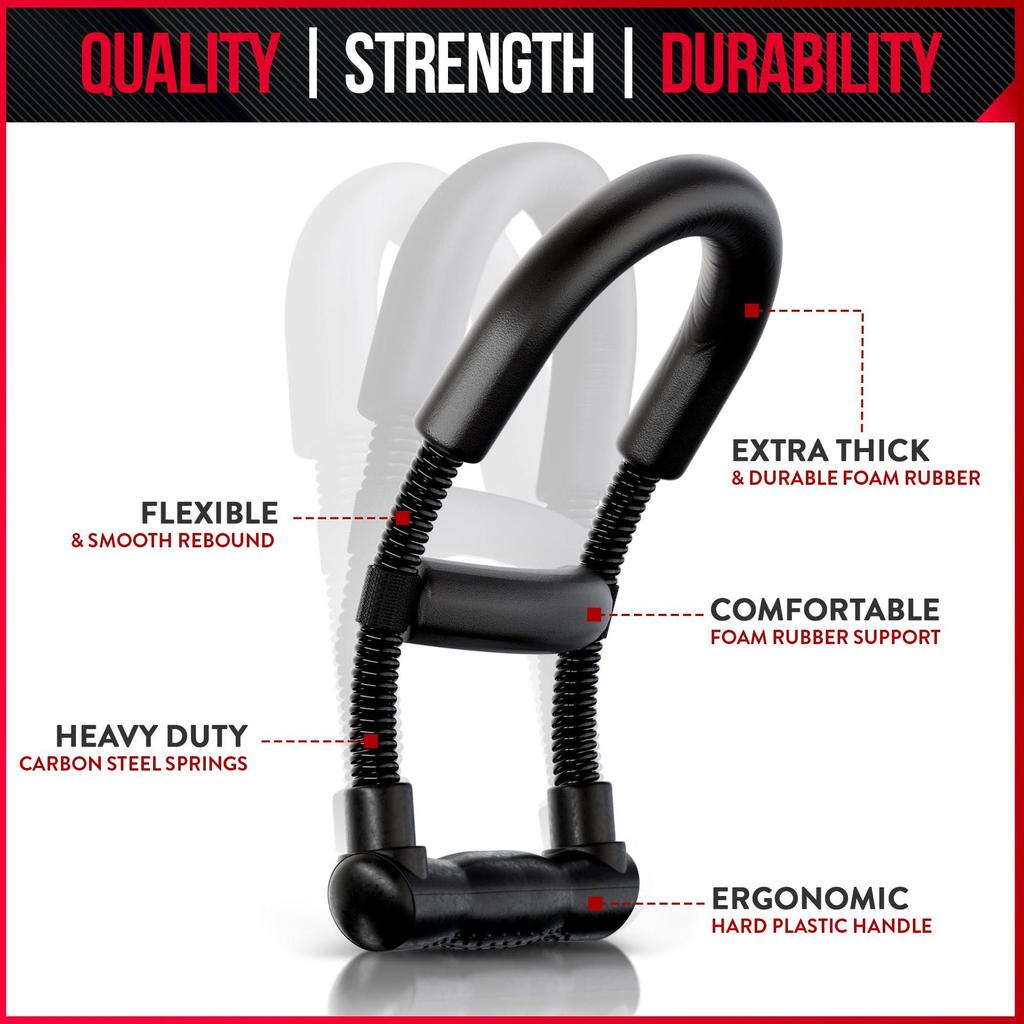 Men's Adjustable Wrist and Grip Strength Trainer, Power Arm Exerciser with Fitness Spring.