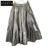 2020 Metallic Silver GONNA Flare Skirt Skirt 40 SilverUsed