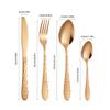 4/6/16/24pcs Stainless Steel Rose Gold Cutlery Set Steak Knife Fork Spoon Cutlery Set Suitable for Family Western Restaurant