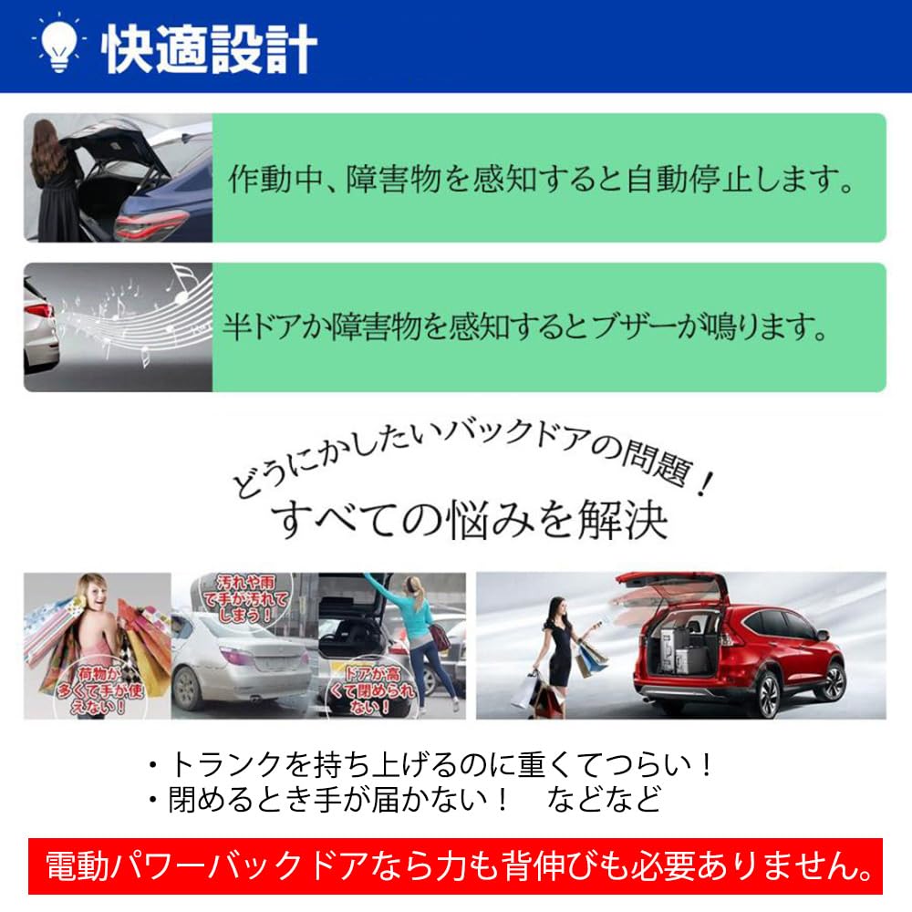 WhipLinks Electric Power Back Door for Toyota Aftermarket Power Rear Operated by Factory Remote Control GranAce, Compatible/Replacement, Gate,