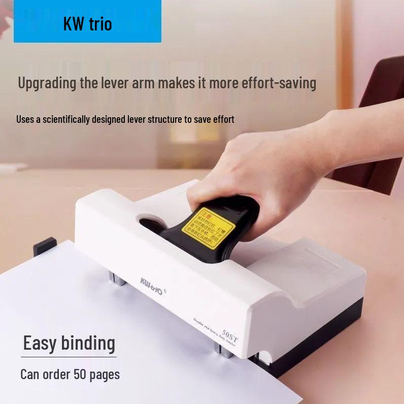 KedeYou Double-Head Office Stapler, Dual-Row, Double Hole, 50-Page Capacity, Labor-Saving Design Stapler