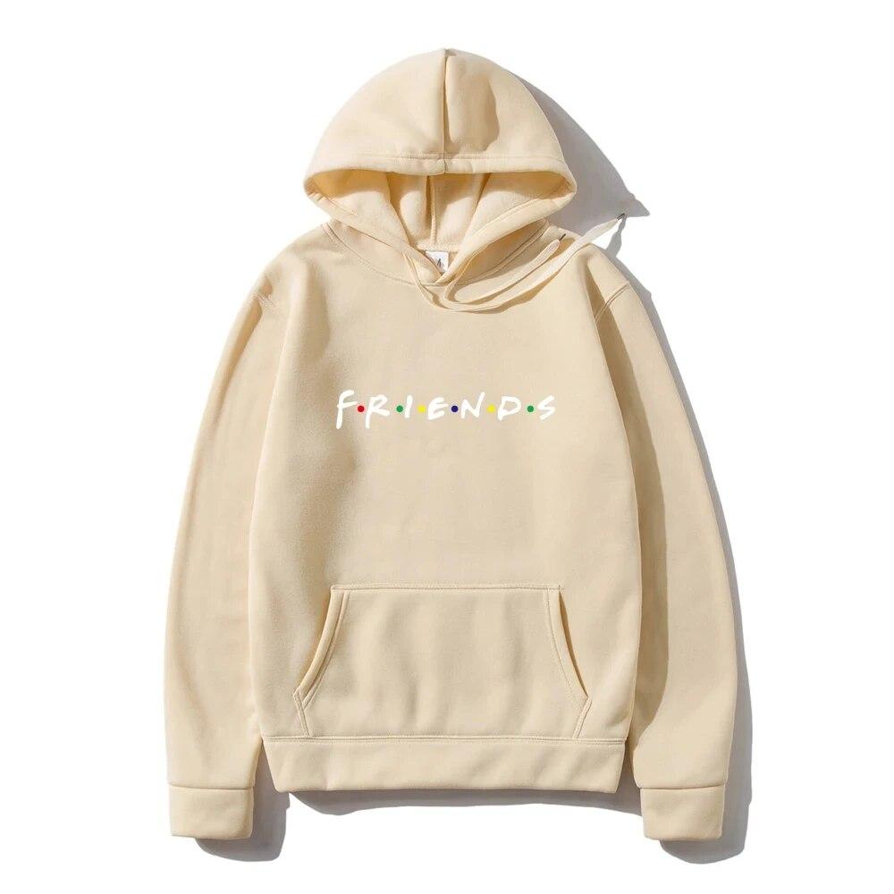 Autumn Unisex Hoodies Harajuku Friends Print Long Sleeve Hooded Oversized Sweatshirts Y2k Casual Women Hoodie Unisex Clothing Unisex