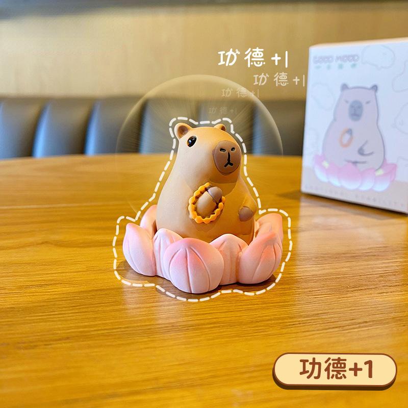 Capybara Working Week Emotion Little Bean Capibala Capybara Cartoon Doll Desktop Decoration Ornament Birthday Gift