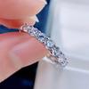 100 %925 Sterling Silver Sparkling 1 Row 3mm High Carbon Diamond Finger Rings For Women Top Quality Party Fine Jewelry