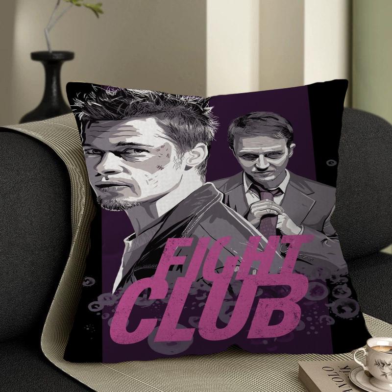 Movie Fight Club Cushion Cover Pillowcase Upholstery Sofa Throw Pillow Home Decor Pillowcas